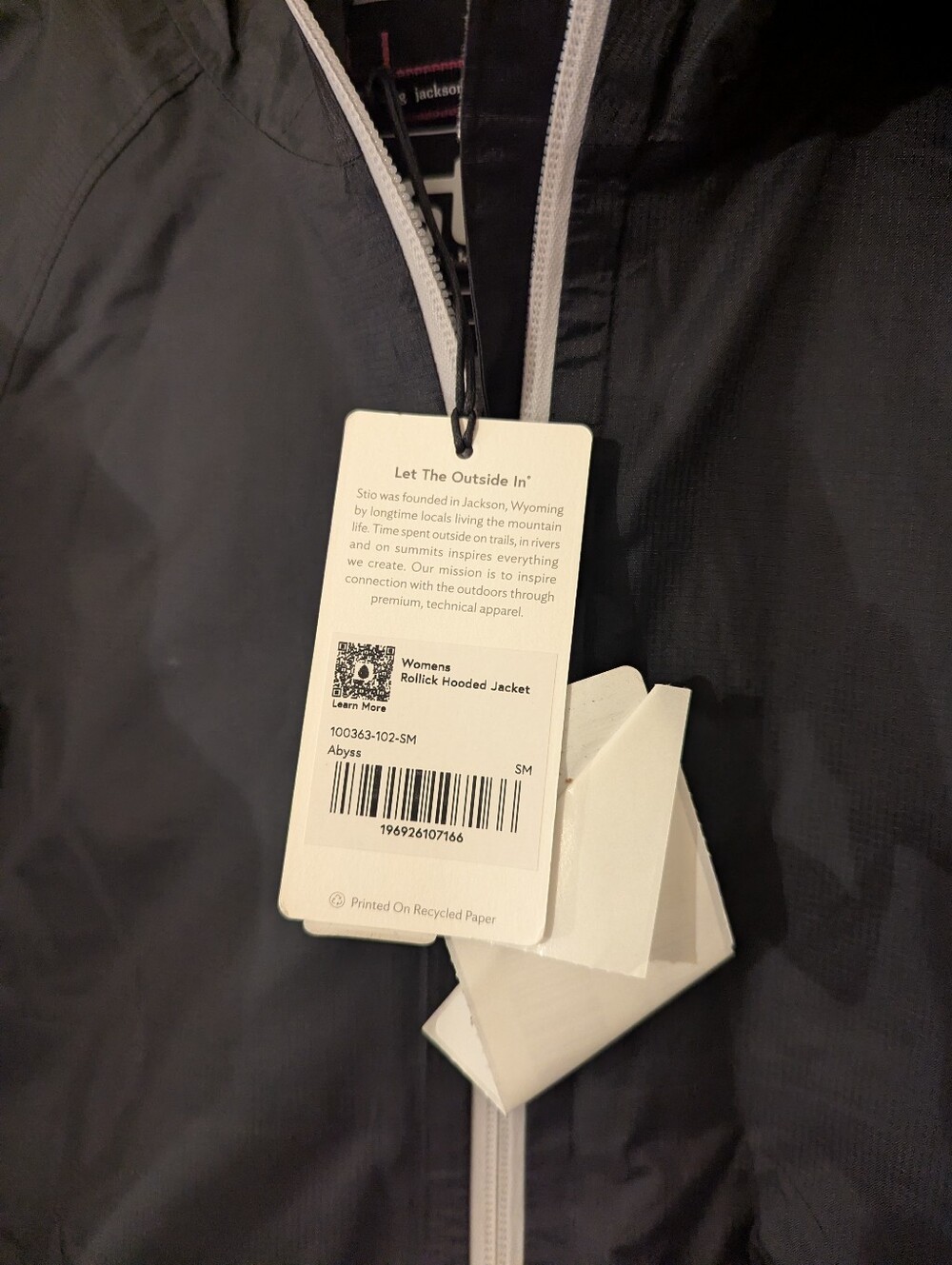 Stio Rollick Hooded Jacket Size Women's Size Small Abyss Black NEW - Picture 4 of 5